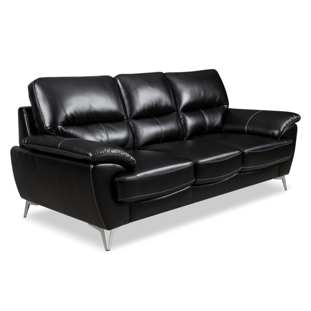 Sofa 3 Cuerpos Gertha Negro Modelarq - Oechsle