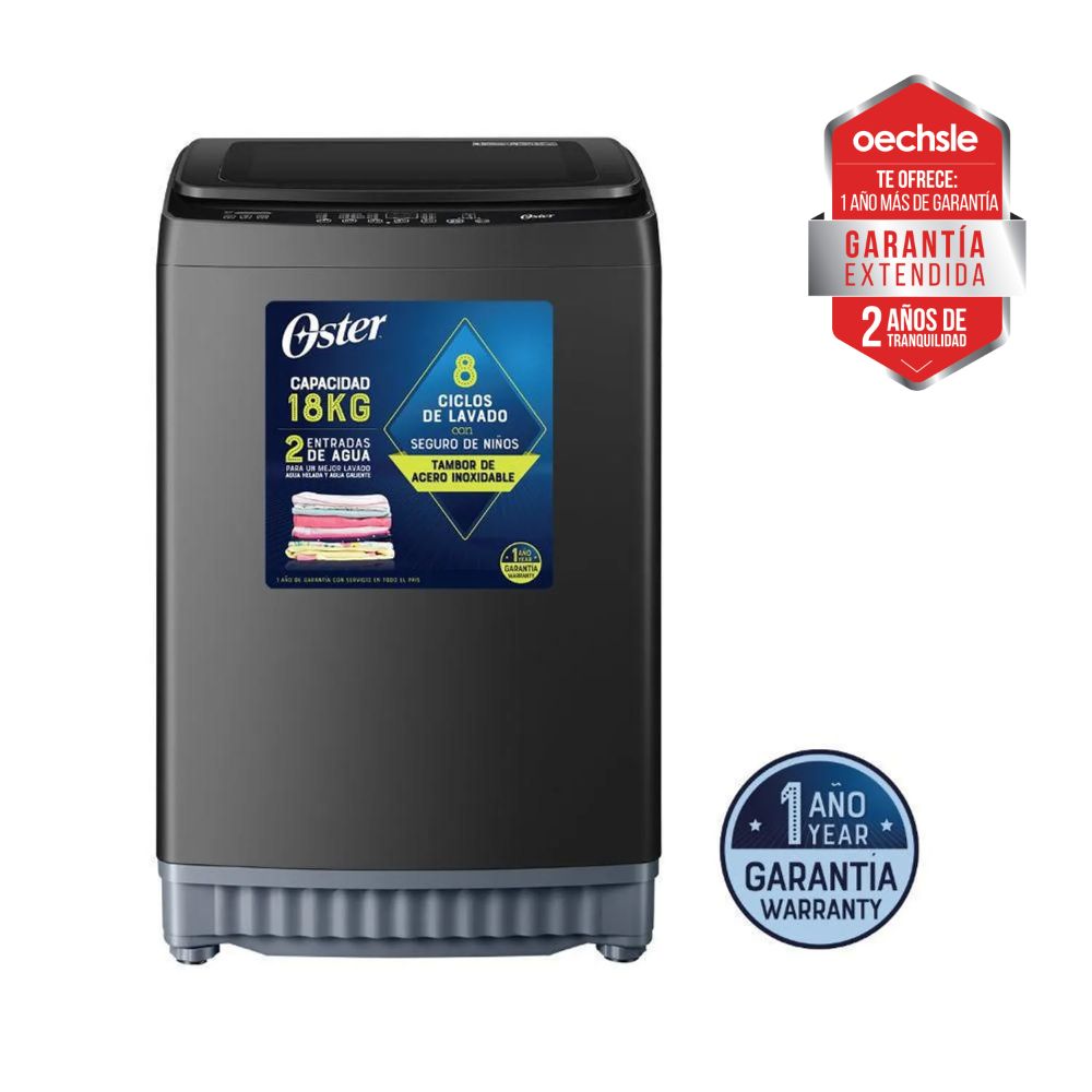 Lavadora Oster OS-PWSMKD18B 18Kg Negro