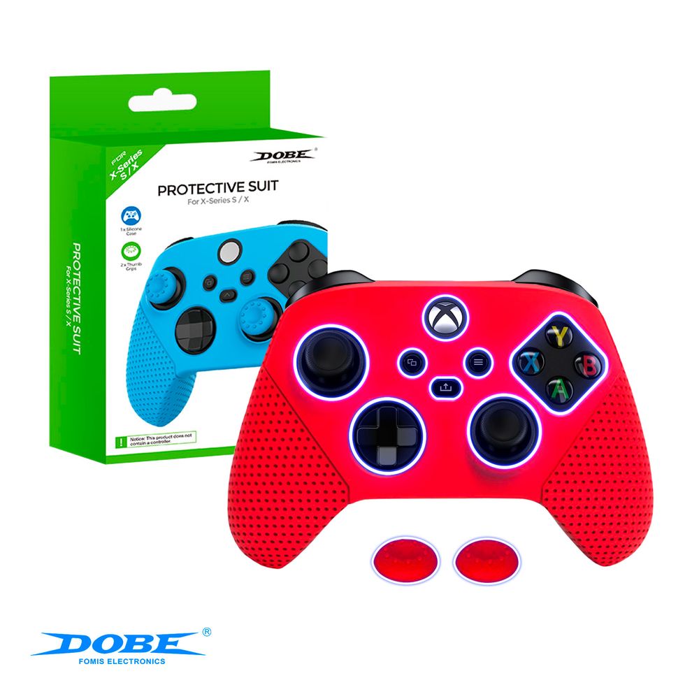 Funda De Silicona Para Mandos Xbox Serie X/S Con Grip Rojo