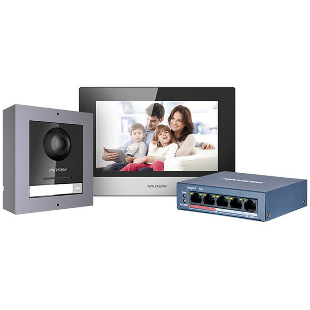 Kit Video Portero INTERCOM IP HIKVISION DS-KIS602 Un botón de Llamada