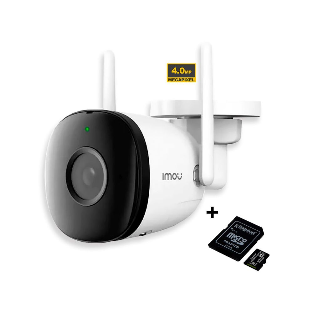 Cámara de Seguridad IMOU BULLET 2C WIFI 4MP para Exterior - Micro SD 64GB