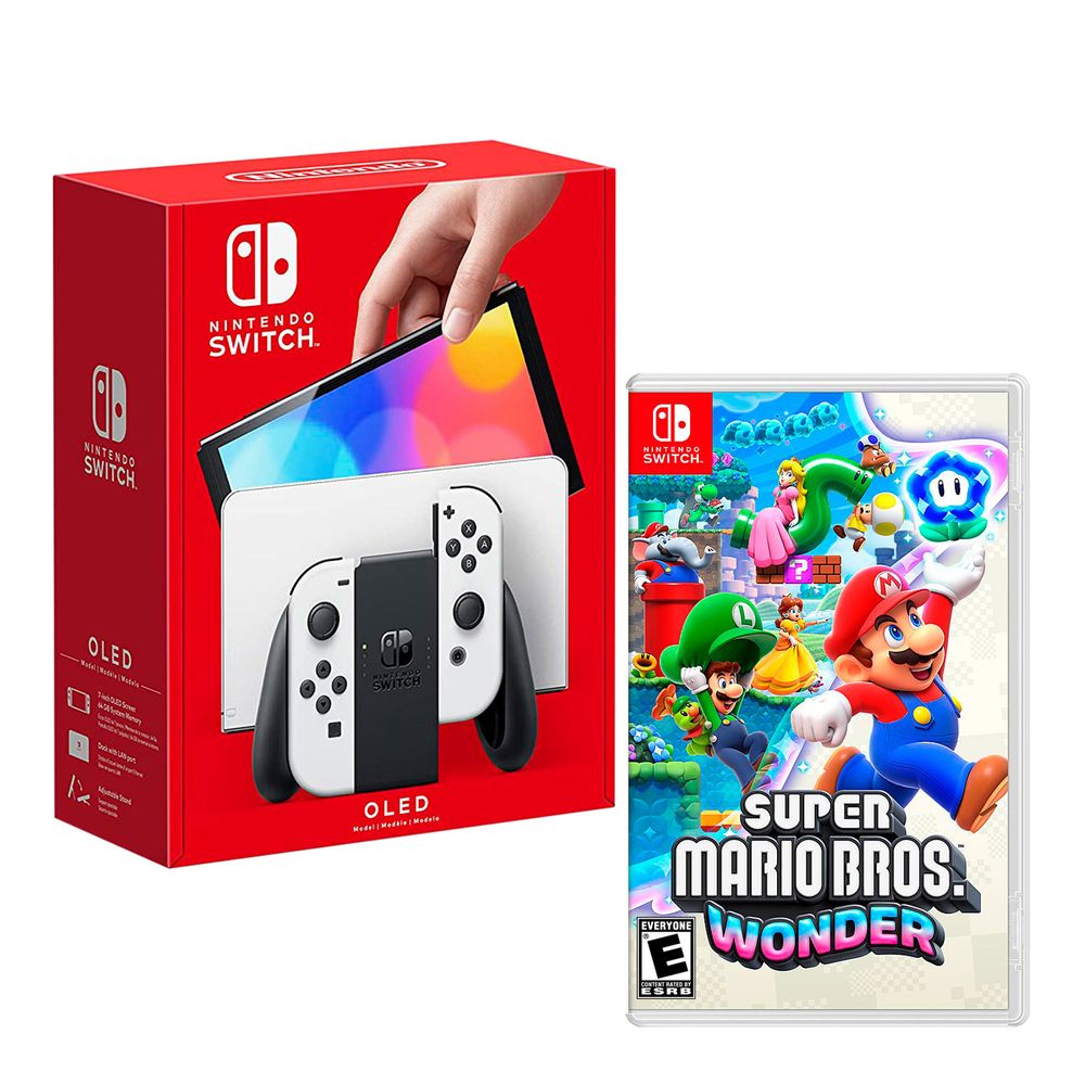 Nintendo Switch Modelo Oled Blanco + Super Mario Wonder