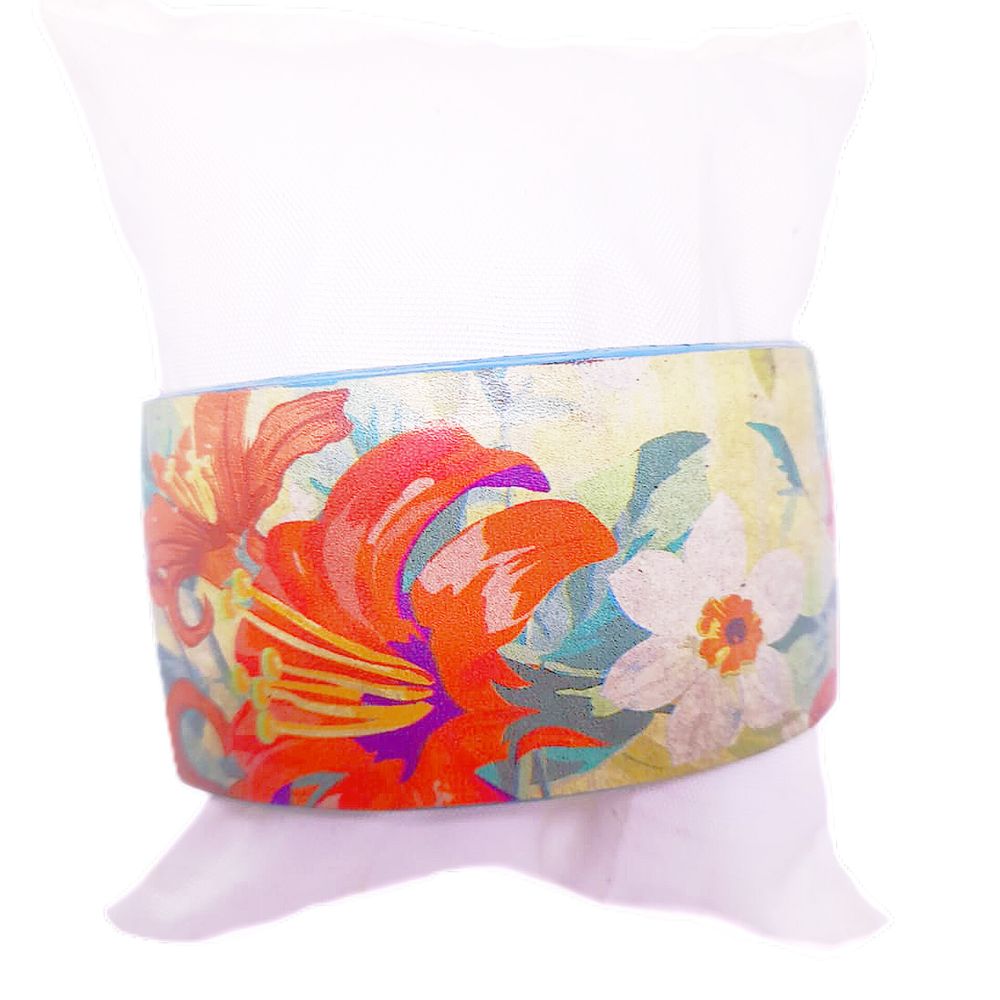 Puñera de Cuero Estampado Llano Marialu Creaciones 1