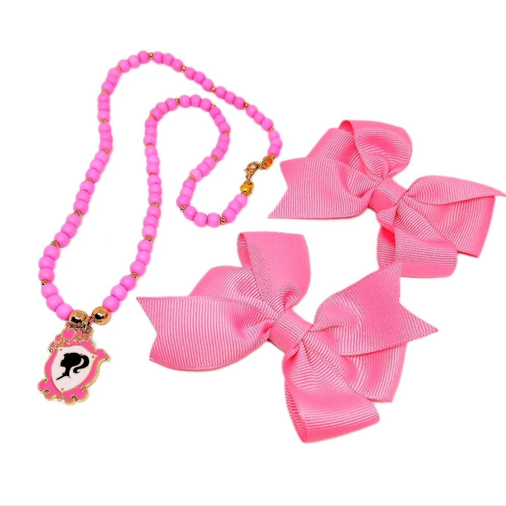 Set de Niñas Lazos y Collar Marialu Creaciones