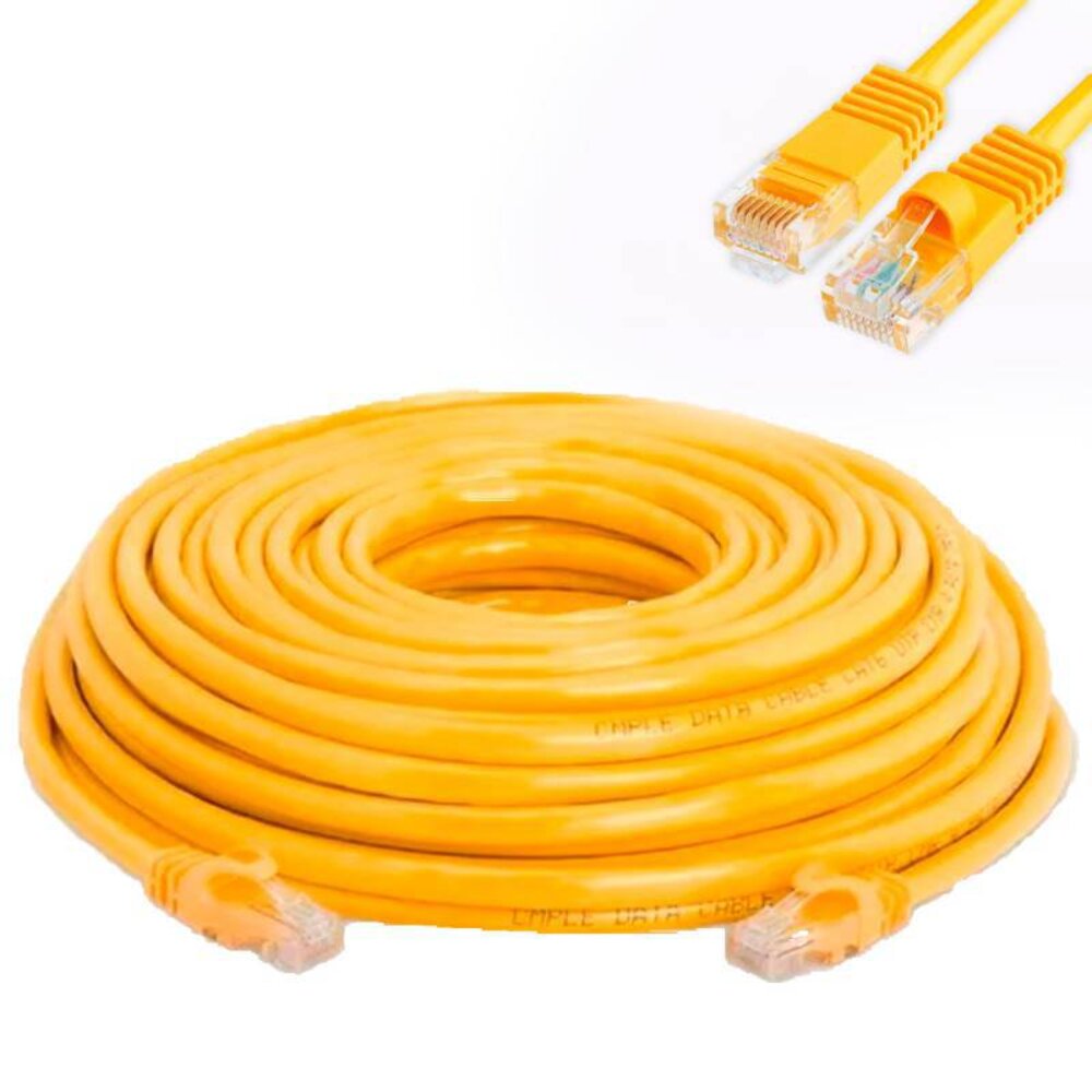 Cable De Red Internet 20 Metros Cat 6E Alta Velocidad Amarillo I Oechsle -  Oechsle