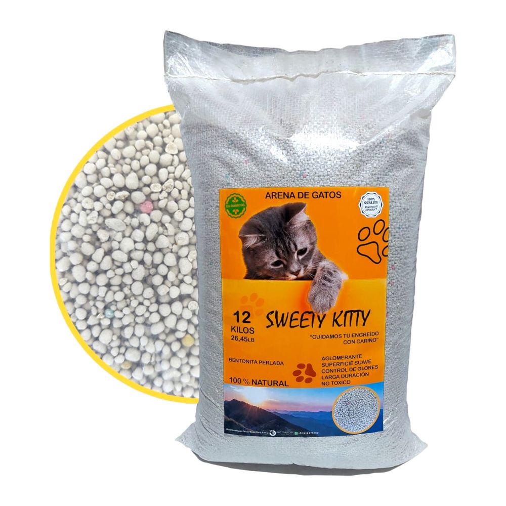 Arena Para Gatos Perlas Bolsa X 12kg 100% Absorbente I Oechsle