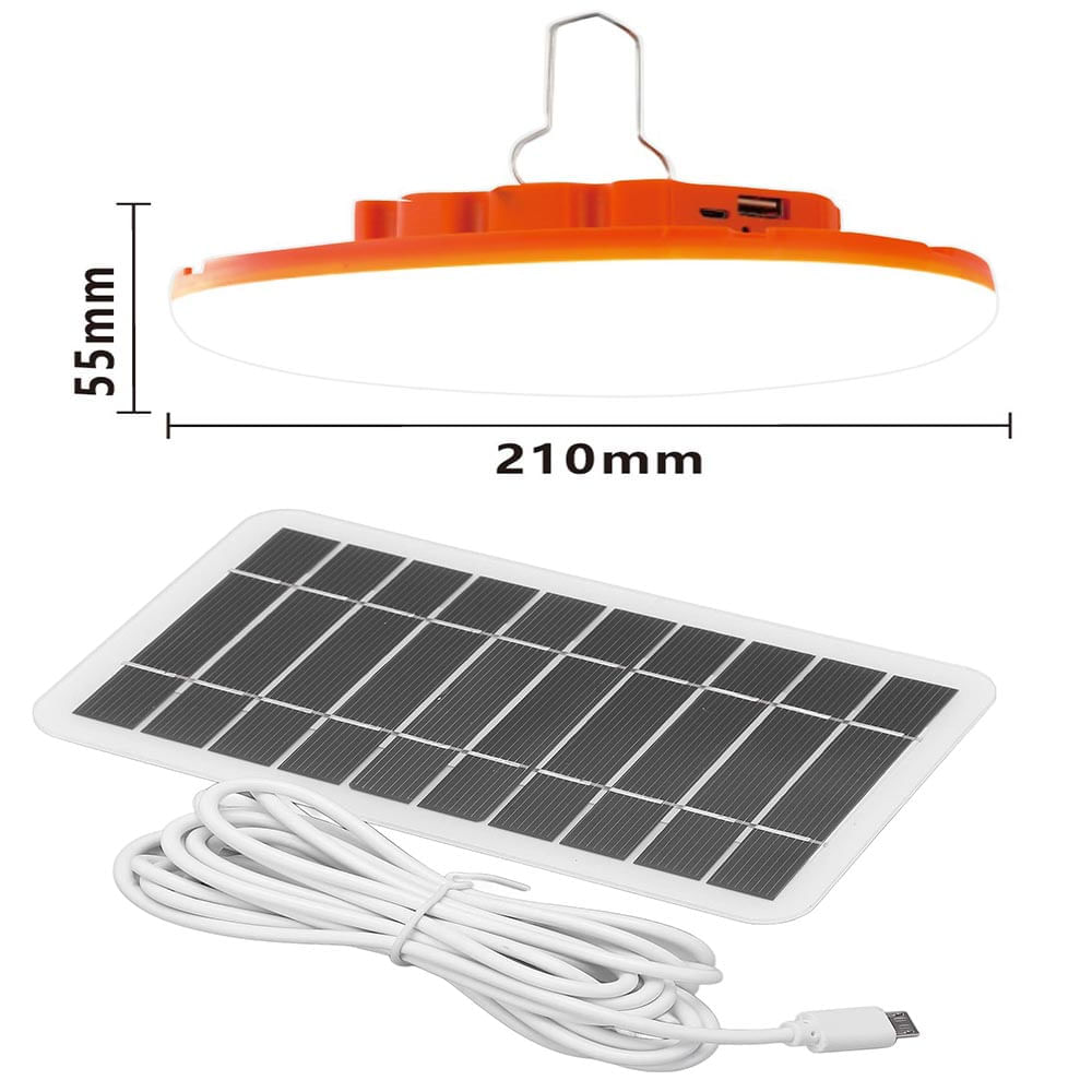 Linterna Potente Cafini 30W Recargable Soporte y Panel Solar Negro I  Oechsle - Oechsle