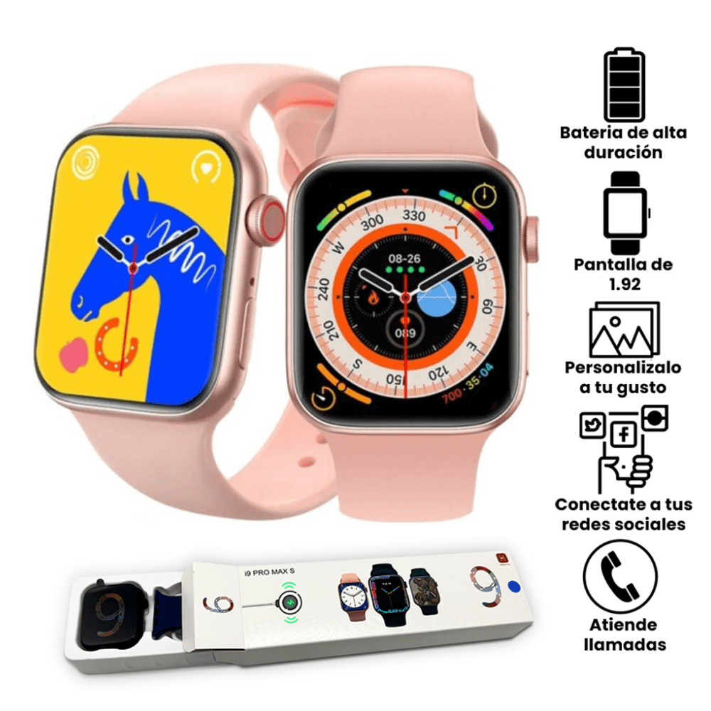 Smart Watch I9 Pro Max S Series 9 - Rosado