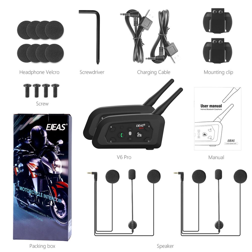 Audífonos para Casco de Motocicleta Interfono Inalámbrico con Respuesta  para Dos conductores - Promart