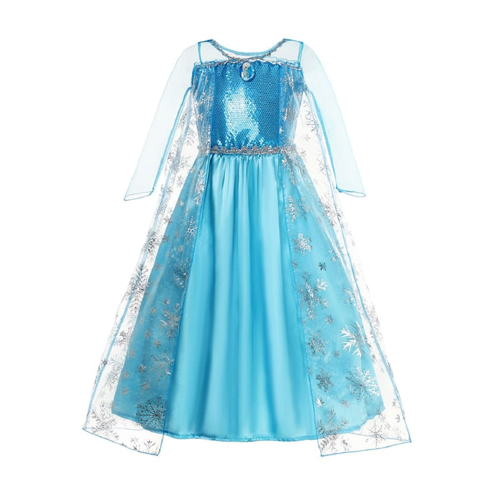 Disfraz Vestido Niña Frozen Cumpleaños Halloween Navidad GENIEKA Elsa Reina  de Nieves I Oechsle - Oechsle