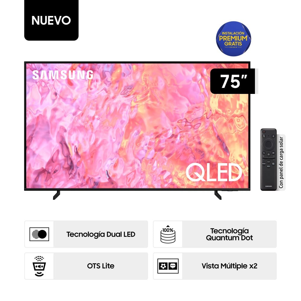 Televisor Samsung Smart Tv 75"" Qled 4k Qn75q60cagxpe