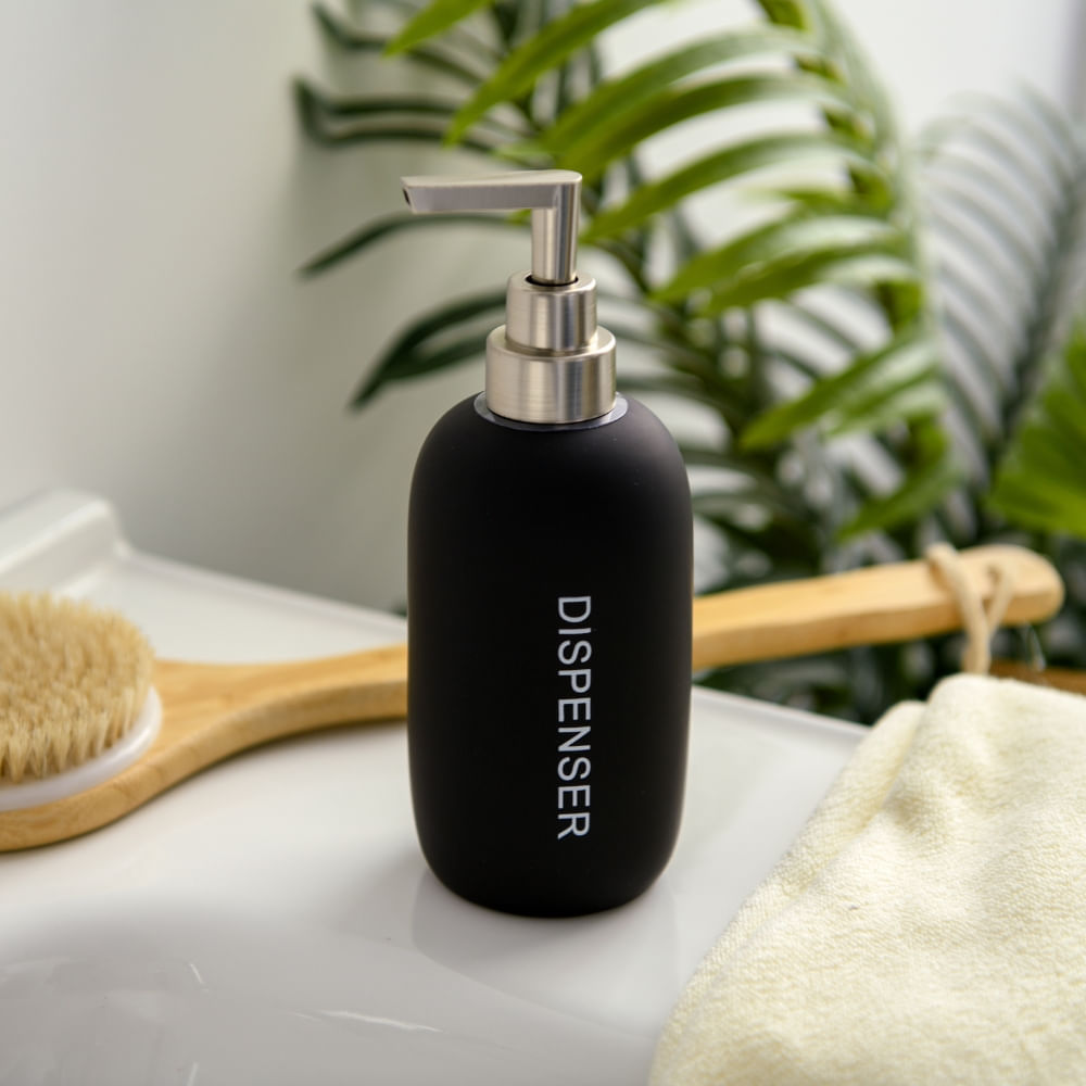 Dispensador de Jabon Orange Rubber Negro