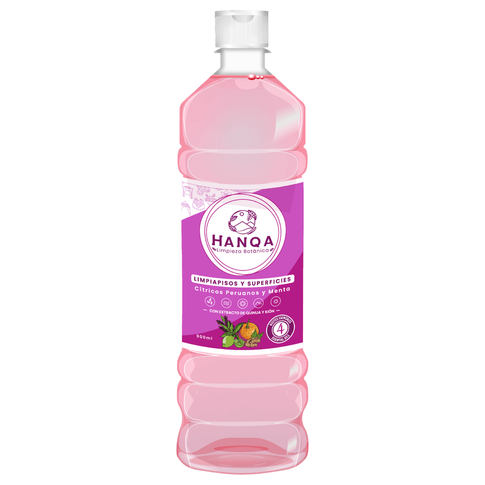 Limpiapisos Líquido HANQA Cítricos Peruano y Menta 900Ml