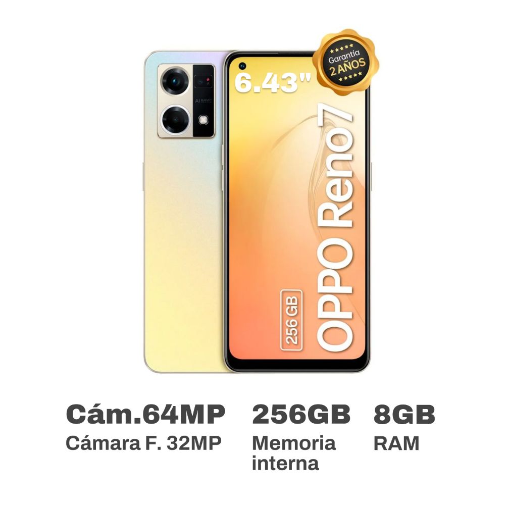 Celular Oppo Reno 7 256GB Gold