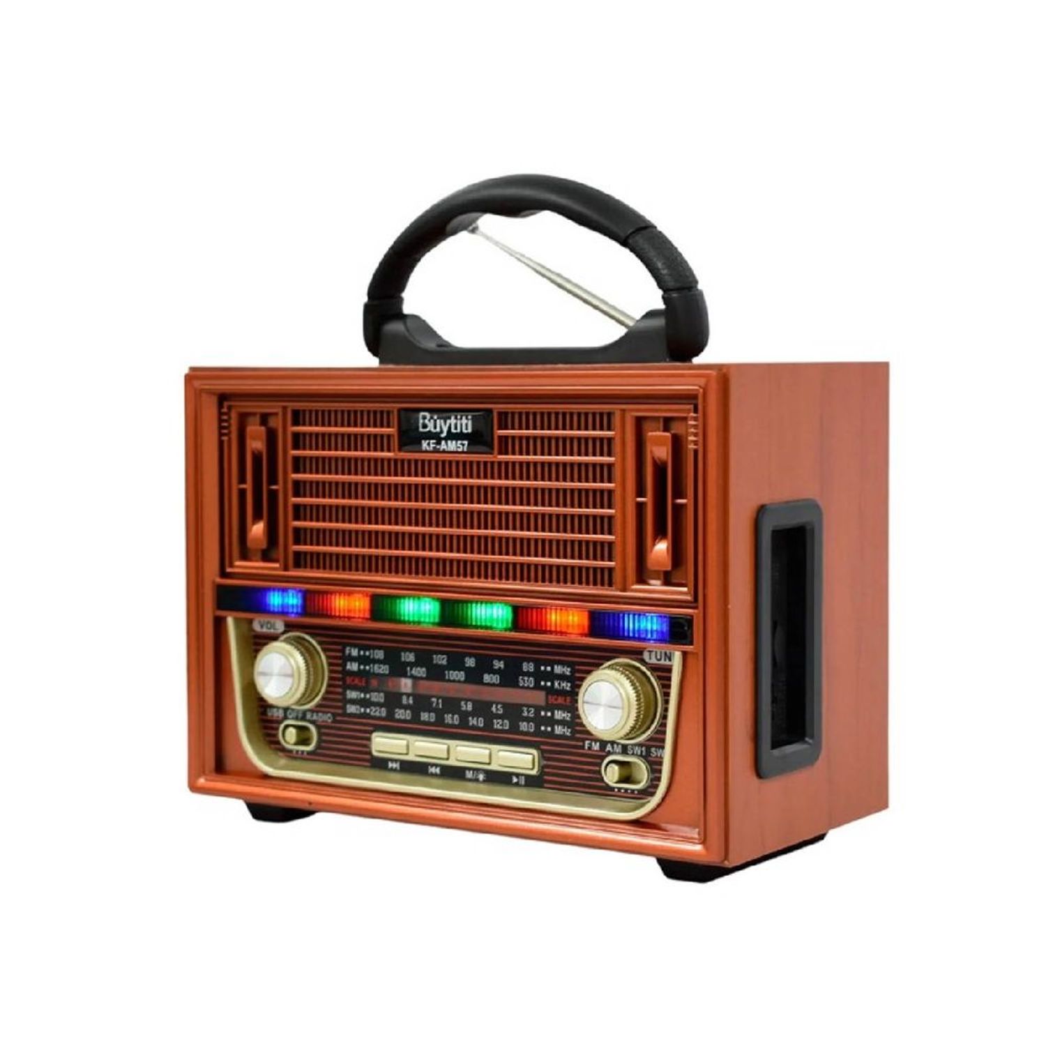 Radio Portatil AM FM Retro Vintage Parlante Bluetooth Mp3 Recargable  GENERICO
