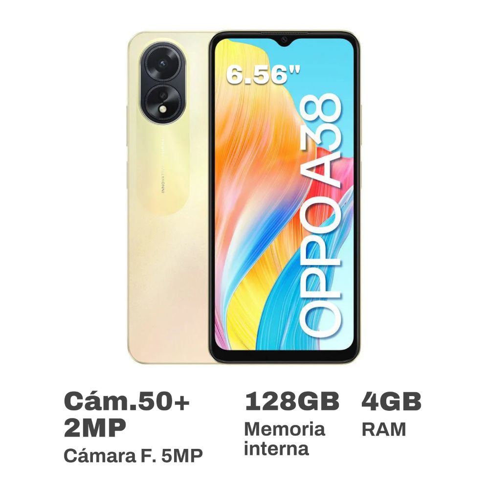 Celular Oppo A38 6.56" 4GB RAM 128GB Dorado