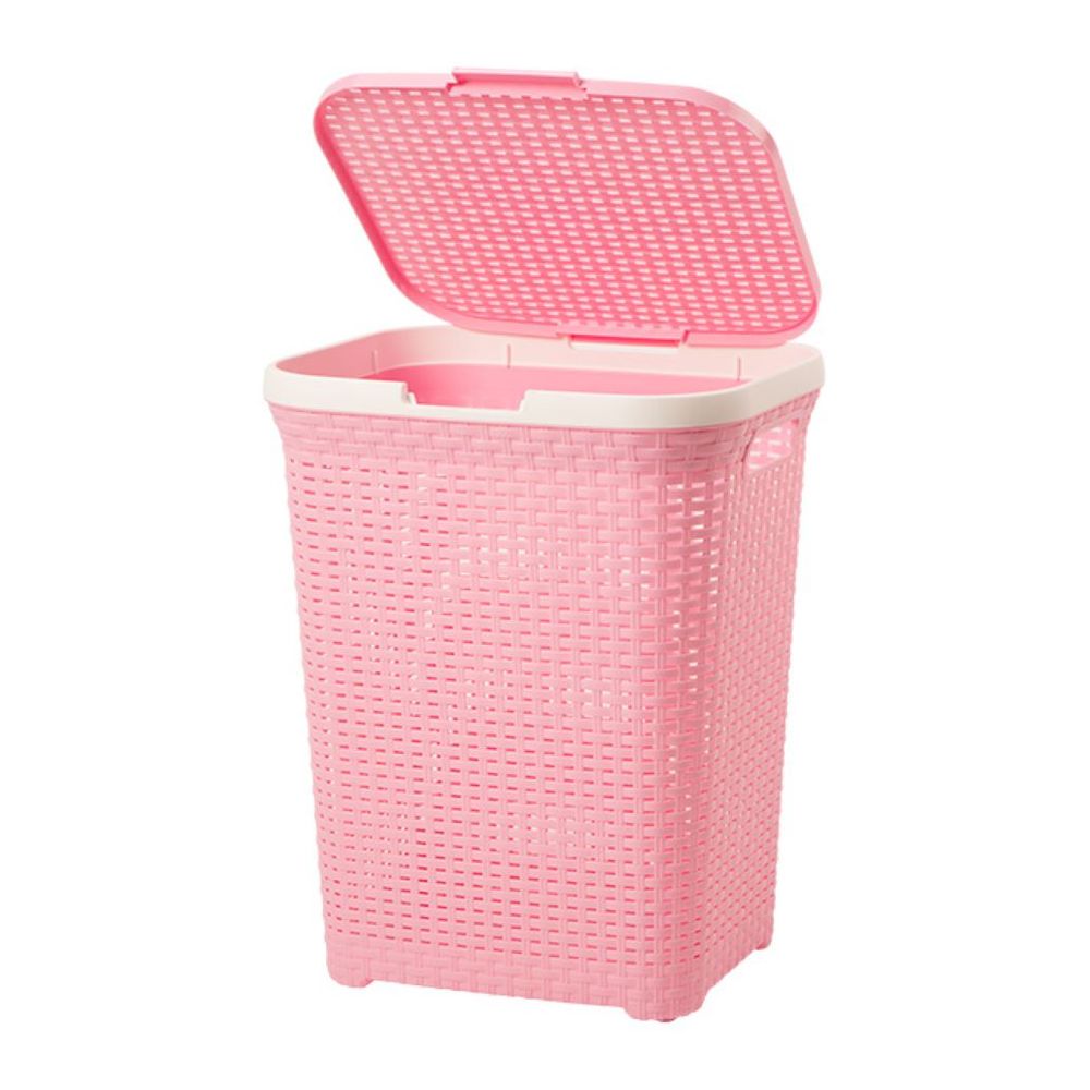Cesto Modelo Ratan Grande Reyplast Rosado