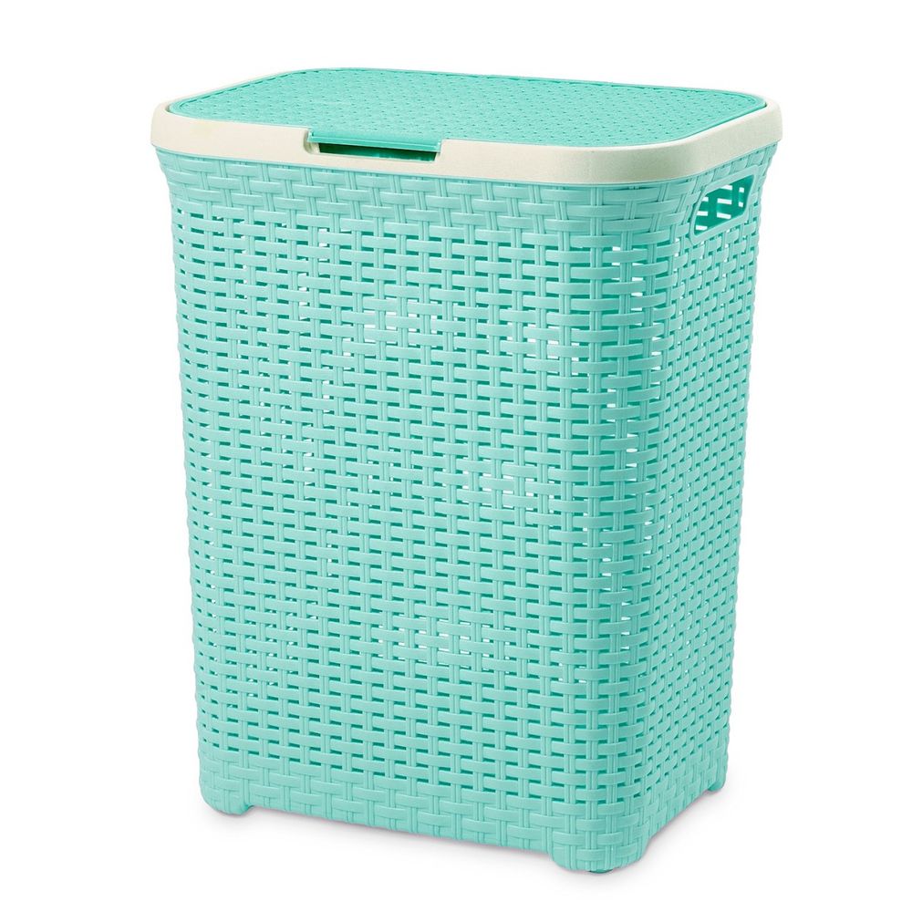 Cesto Modelo Ratan Grande Reyplast turquesa