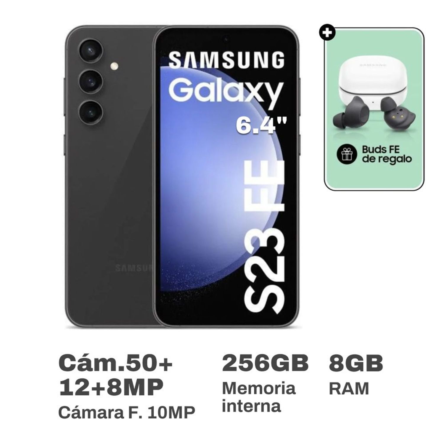 Samsung Galaxy S23 FE Graphite + Buds FE Graphite 16,3 cm (6.4