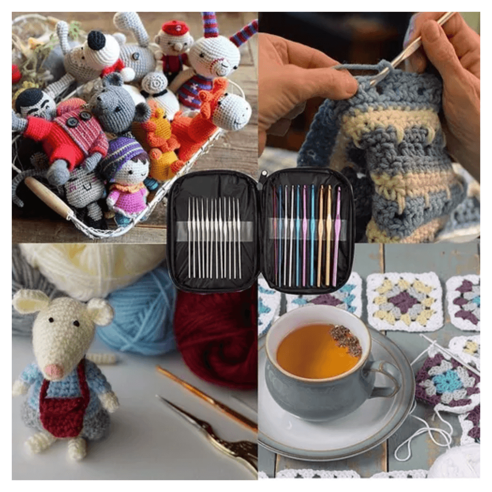 Kit de Agujas Y Accesorios para Tejer Premium Crochet Gancho Ganchillo con  Estuche I Oechsle - Oechsle