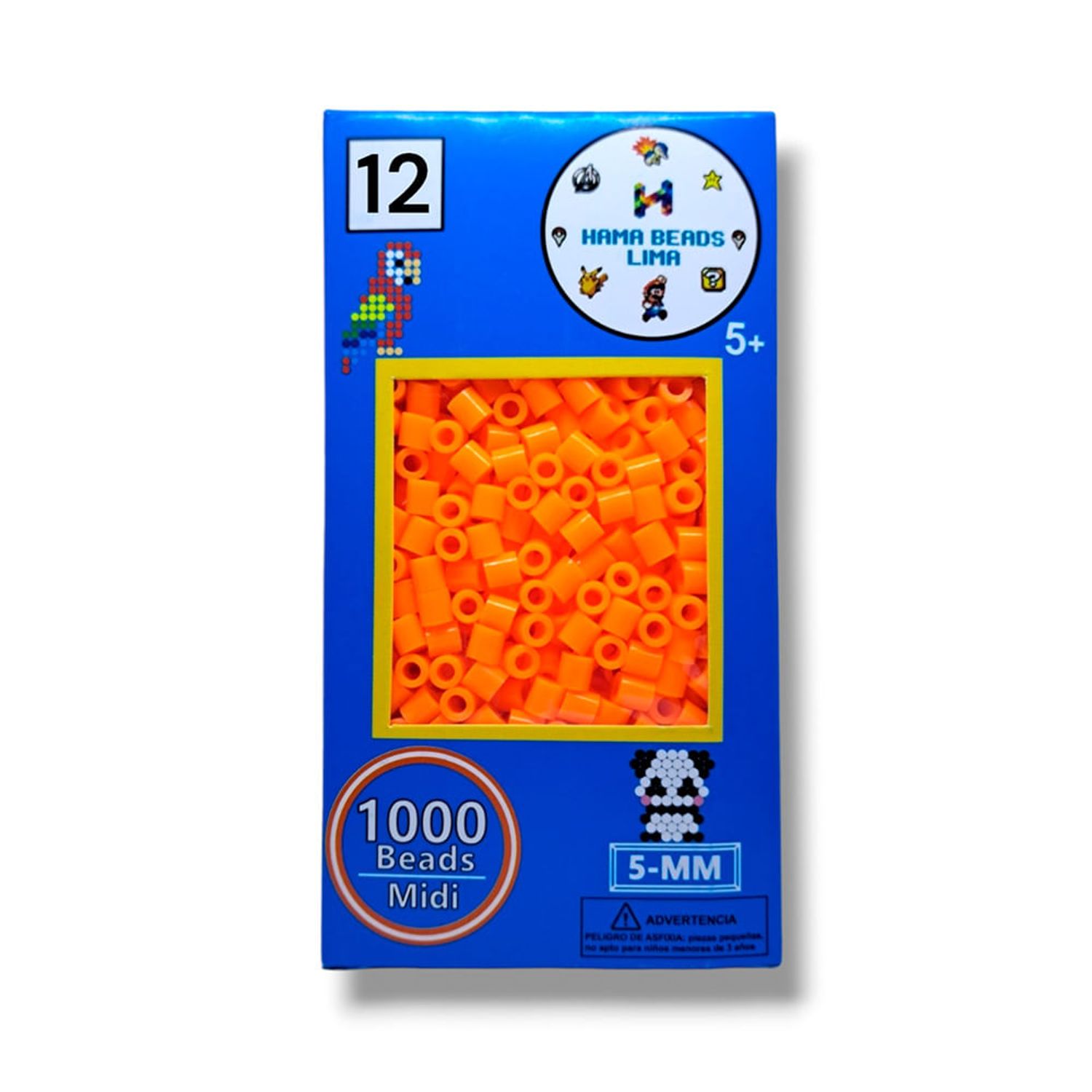 Cajita de Colores Hama Beads de 1000 Unidades Midi 5mm Naranja Intenso I  Oechsle - Oechsle