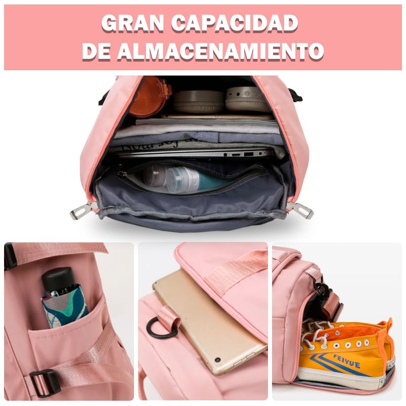 Bolso Viaje Cartera Plegable Expandible Gris RS Y Canguro Riñonera NG  SASHIJA