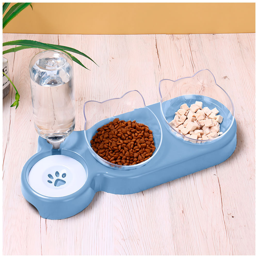 Basics - Dispensador de agua para mascotas, bebedero y comedero,  grande, Blanco : : Productos para mascotas