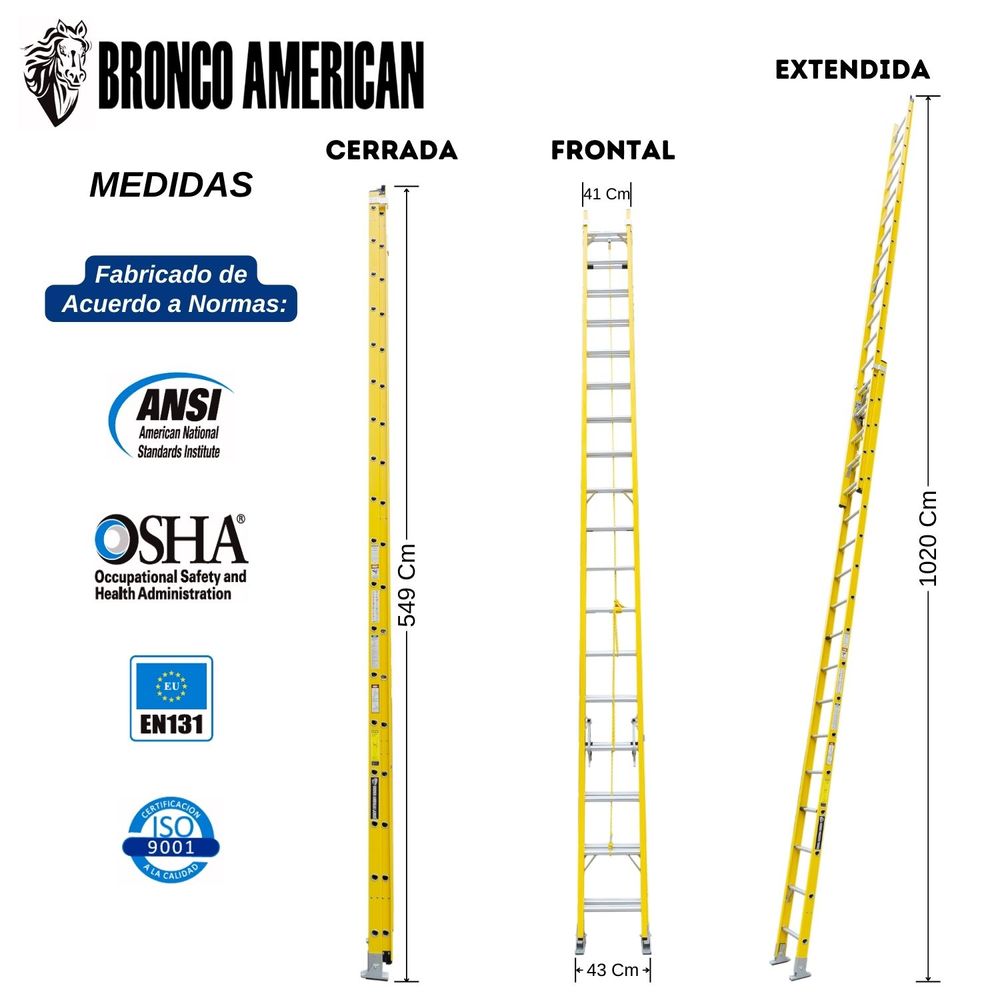 ESCALERAS DE FIBRA DE VIDRIO EXTENSIBLE Seguridad Global