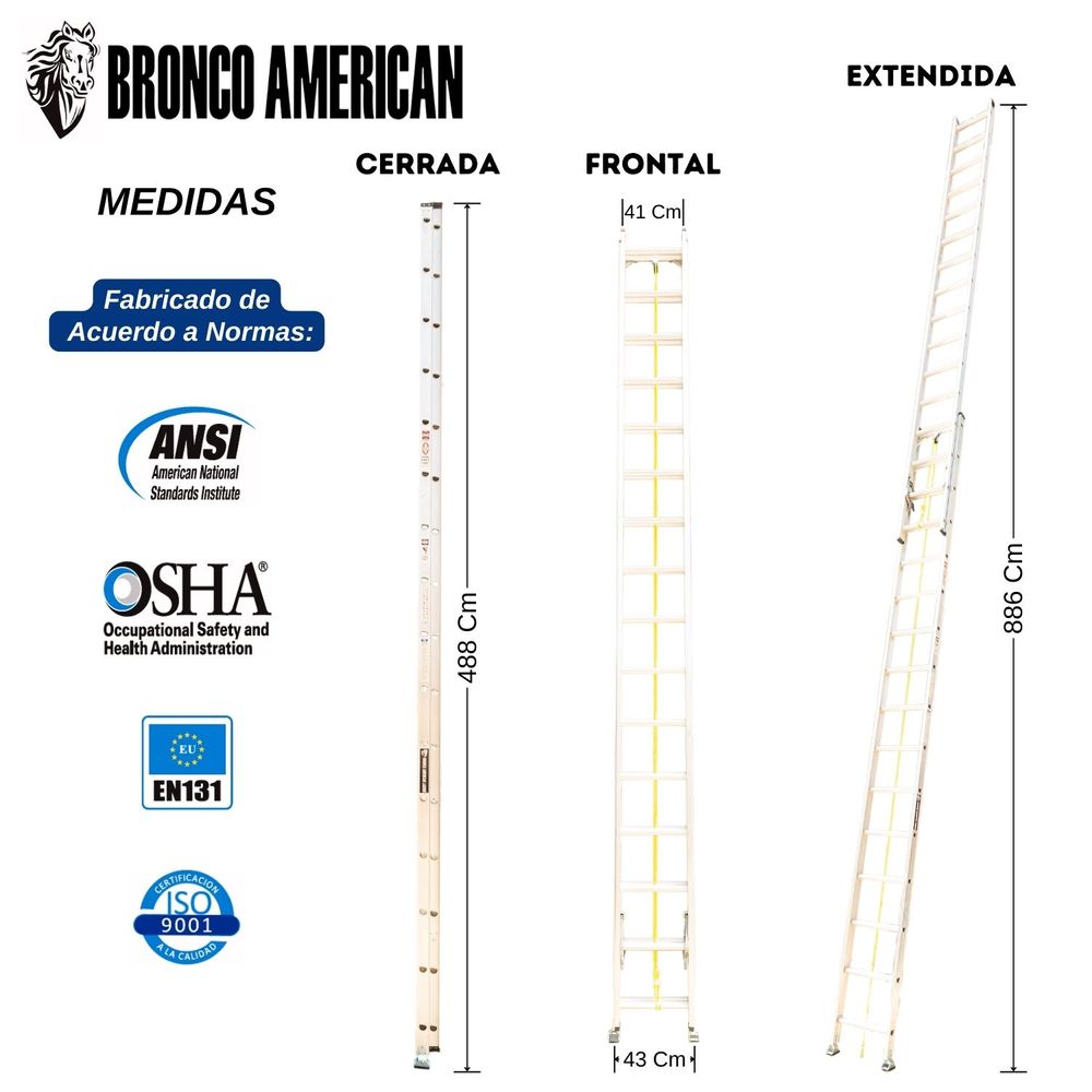 Escalera telescópica 16 pasos - Promart