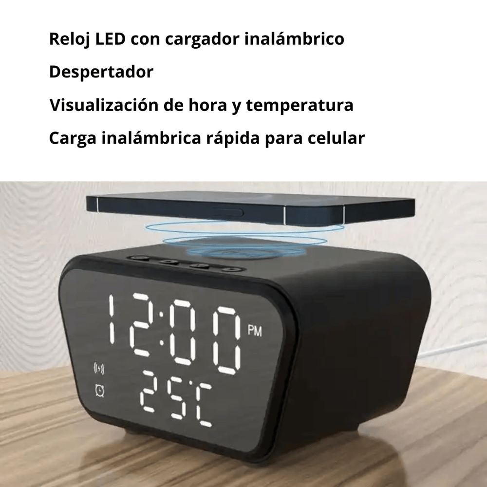 1 pieza de reloj despertador para niños, luz LED Digital, reloj