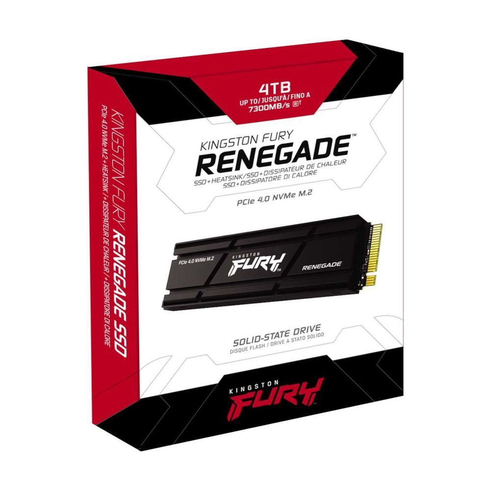 SSD Kingston FURY Renegade 4TB Disipador PCIe 4.0 NVMe M.2 PS5 Ready