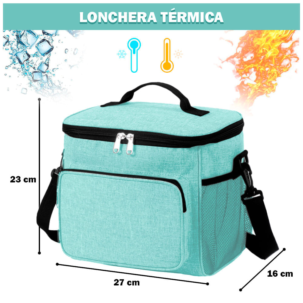 Lonchera Topper Portatil Divisiones 2 Niveles Anti Derrames Dara