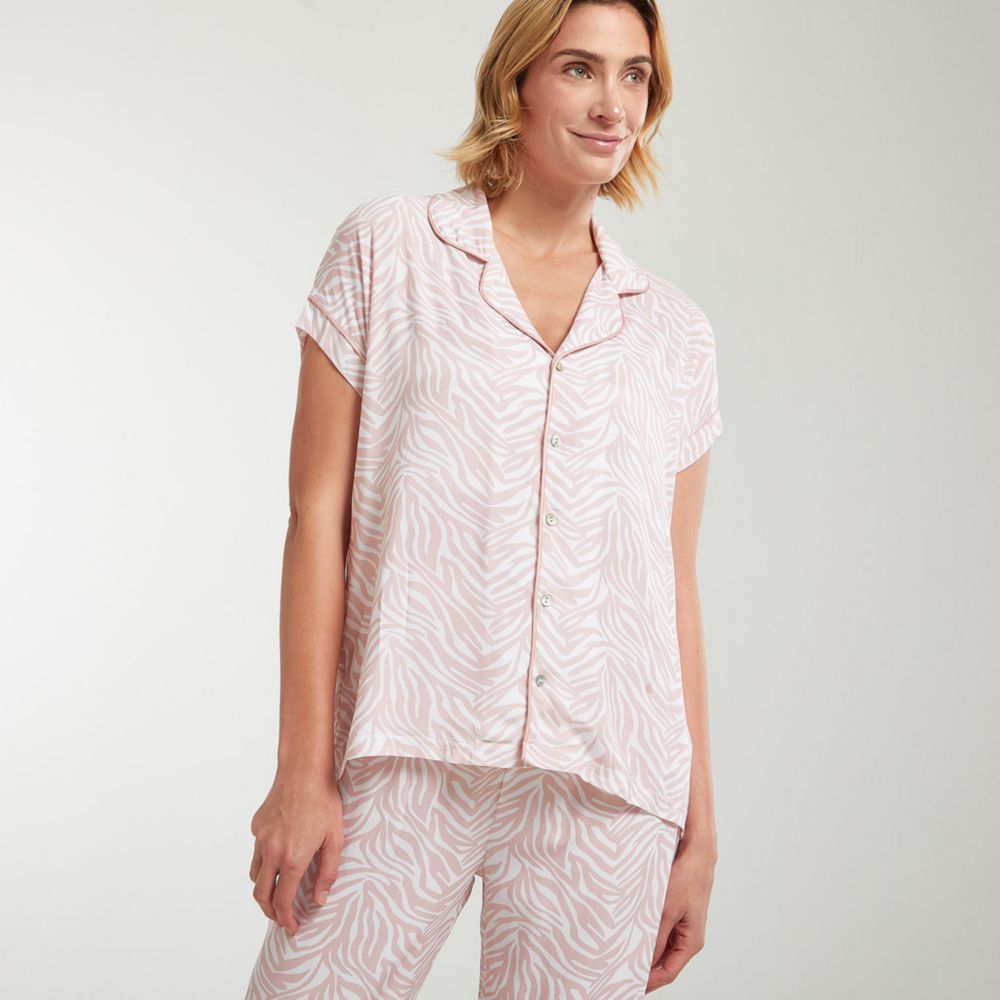 Pijama Mujer Zafin Camisera Print Oechsle.pe Oechsle