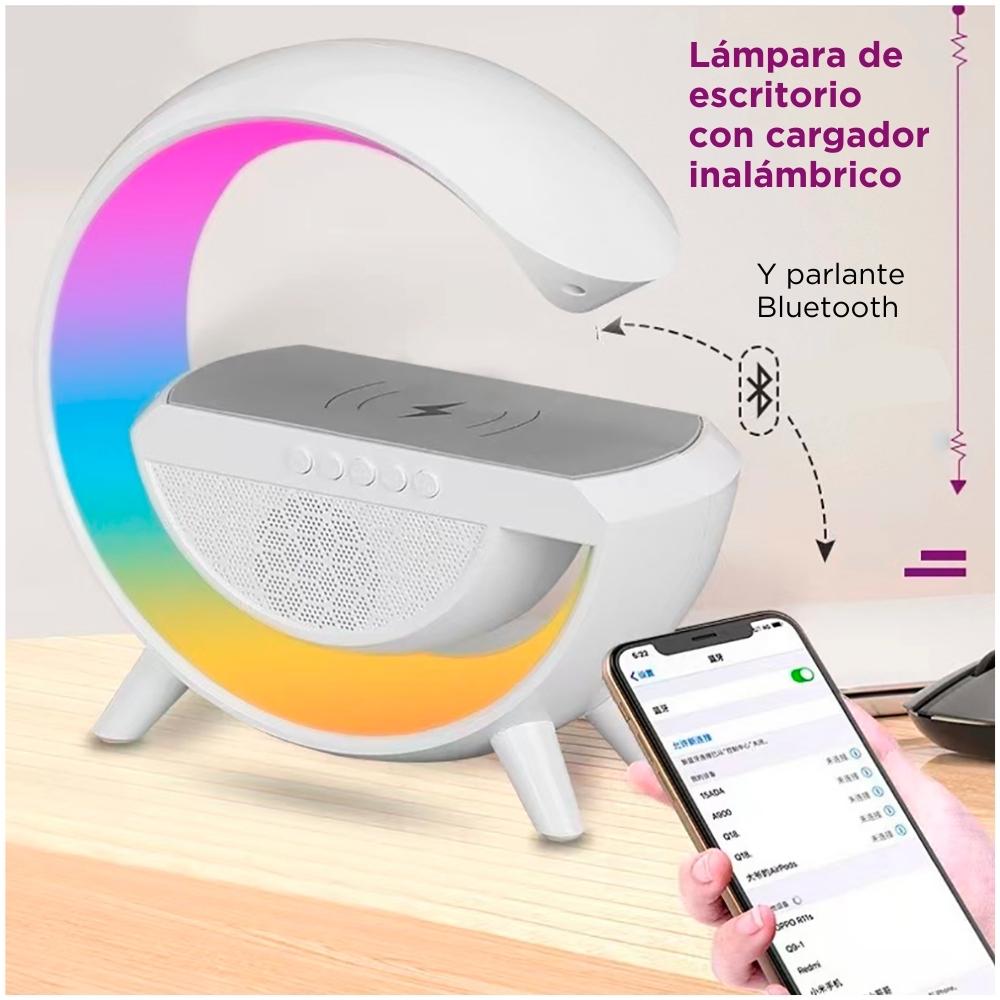 Lámpara Parlante Smart Cargador Inalámbrico Radio con Luz Led Rgb I Oechsle  - Oechsle