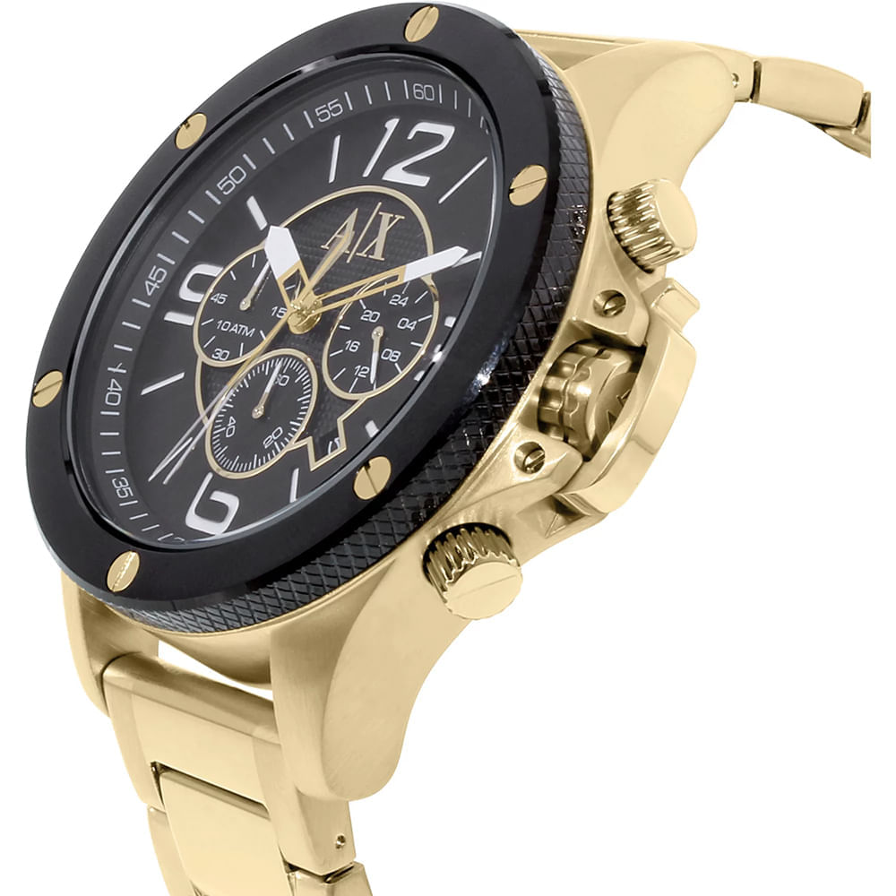 Reloj Armani Hombre Color Oro Rose Plata Acero Gtia Original