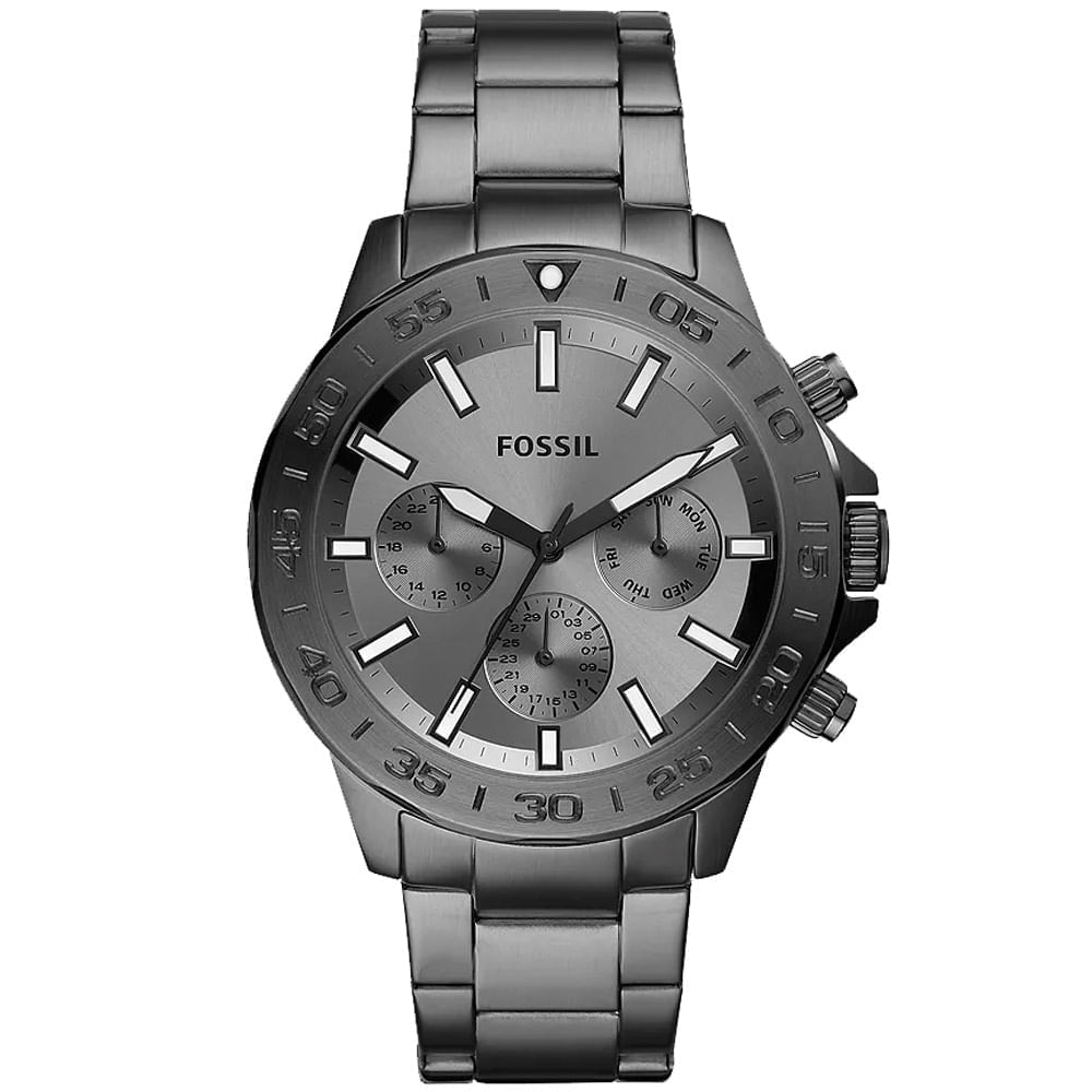 Reloj Fossil Bannon BQ2491 Multifuncional Acero Inoxidable Gris Gunmetal