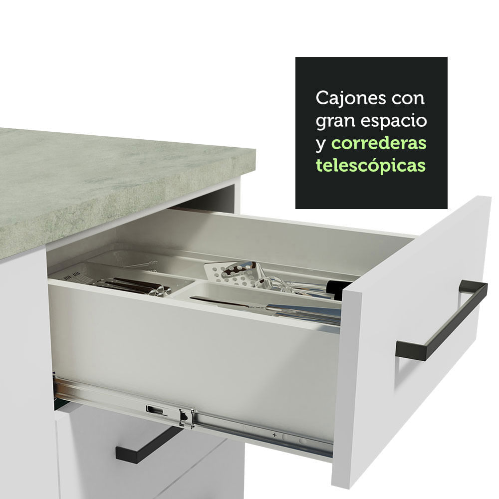 Kit 2 Muebles Cocina Madesa Agata (Sin Tapa y Fregadero)