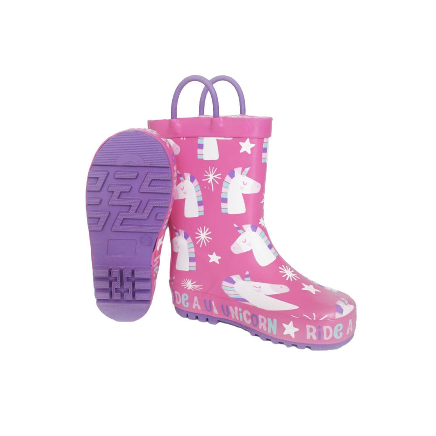 Botas de Lluvia para Ni as Pretty Unicorn Color Rosa Talla 24 I