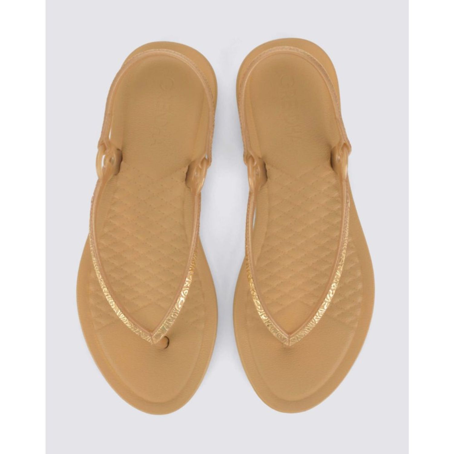 Sandalias Para Mujer Grendha Dorado Sintetico Oechsle Oechsle