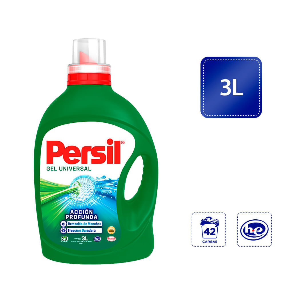 Detergente Líquido PERSIL Universal Acción Profunda Botella 3L