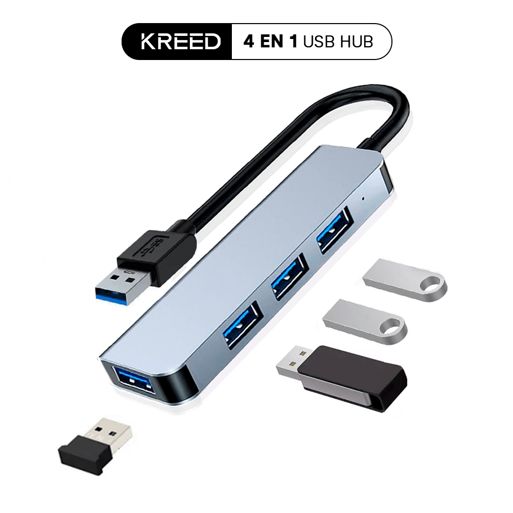Hub USB 4 Puertos USB 3.0 y 2.0 para laptop o celular I Oechsle - Oechsle