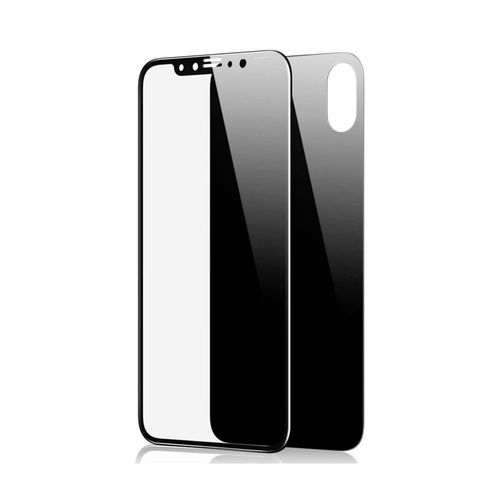 Full cover para Apple iPhone x protección cristal blindado diapositiva 9h lámina tanques negro 