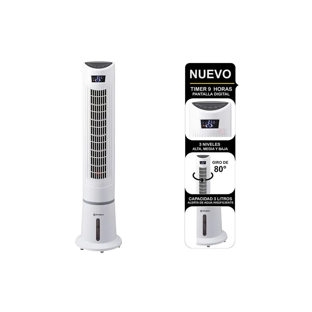 Enfriador de Aire Imaco IYS5535 Air Cooler Digital Blanco