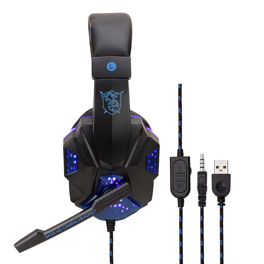 Audifonos Para Computadora Sy830Mv Con Cable Y Micrófono, Color Negro Y  Azul I Oechsle - Oechsle