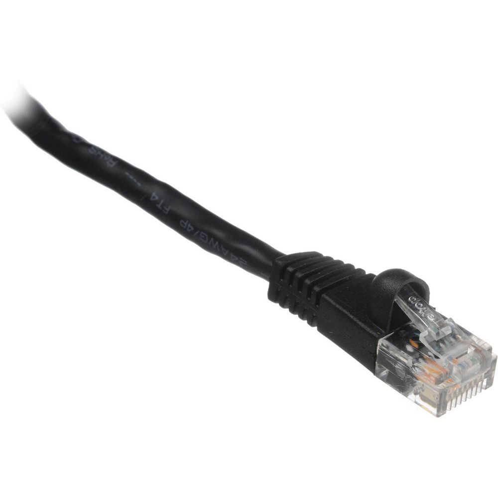 Cable de Conexión de Parche Snagless Cat5E 350 Mhz Comprehensive 10 Negro