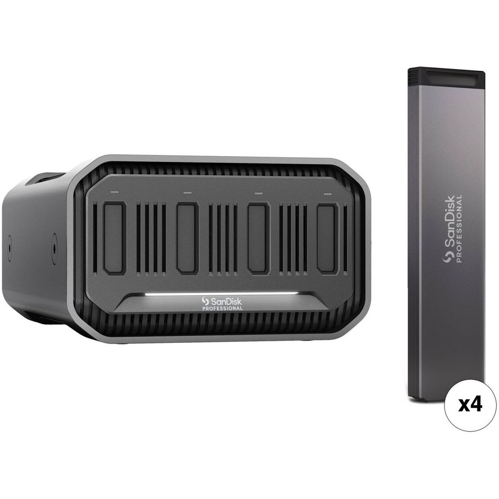 Kit Sandisk Professional Pro Blade Station de 4Tb con Pro Blade Ssd Mag 4 X 1Tb