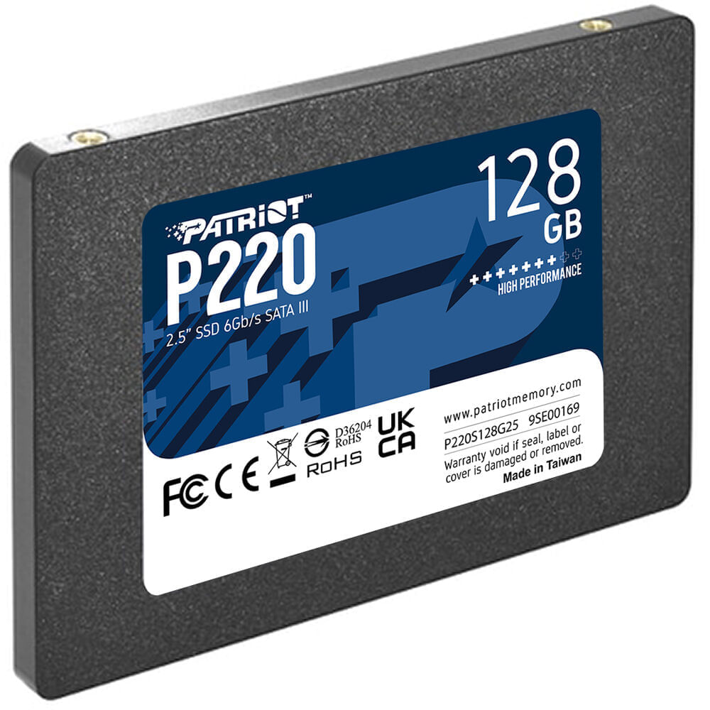 Ssd Interno Patriot P220 Series Sata Iii de 128Gb de Capacidad de Almacenamiento