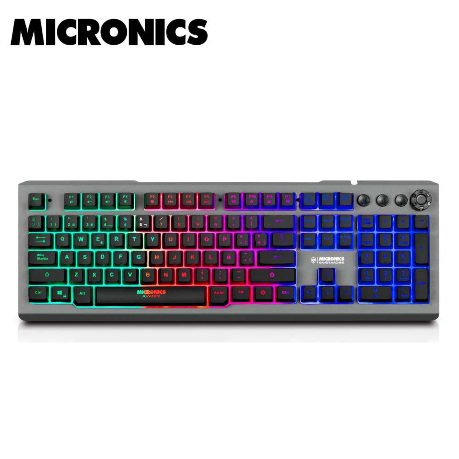 Teclado Gamer Micronics Rainbow K710W Blanco