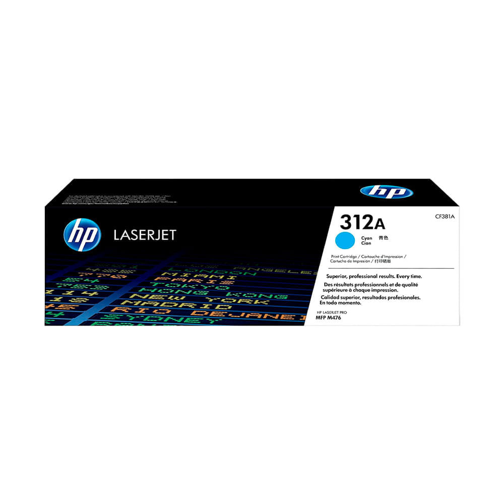 Toner HP CF381A Cyan Láser Jet 312A Original 2700 Paginas