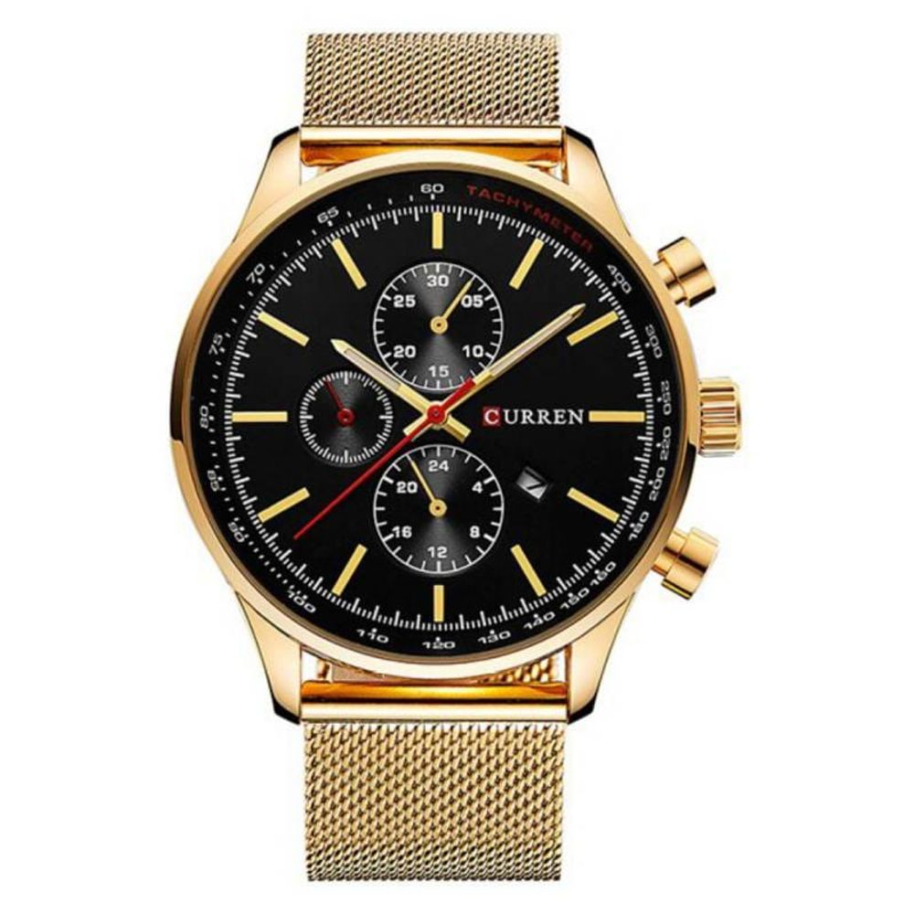 Reloj best sale curren dorado